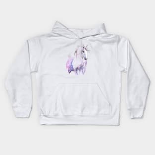 Dappled Arabian Horse in Amethyst Kids Hoodie